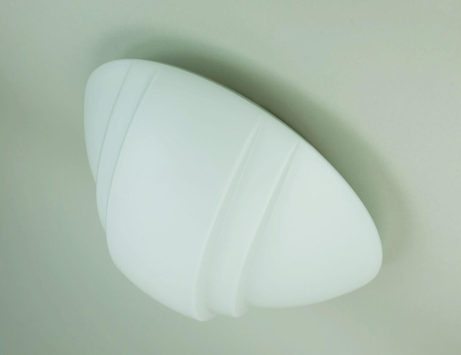 putzler FLUSH MOUNT ceiling light white glass satin glass 1970s 1980s For Sale 2