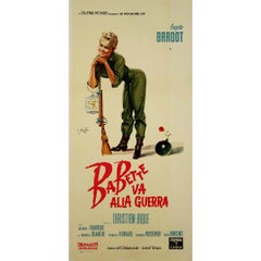 Affiche de film originale de 1959 pour Baby va alla guerre par Cristian-Jaque