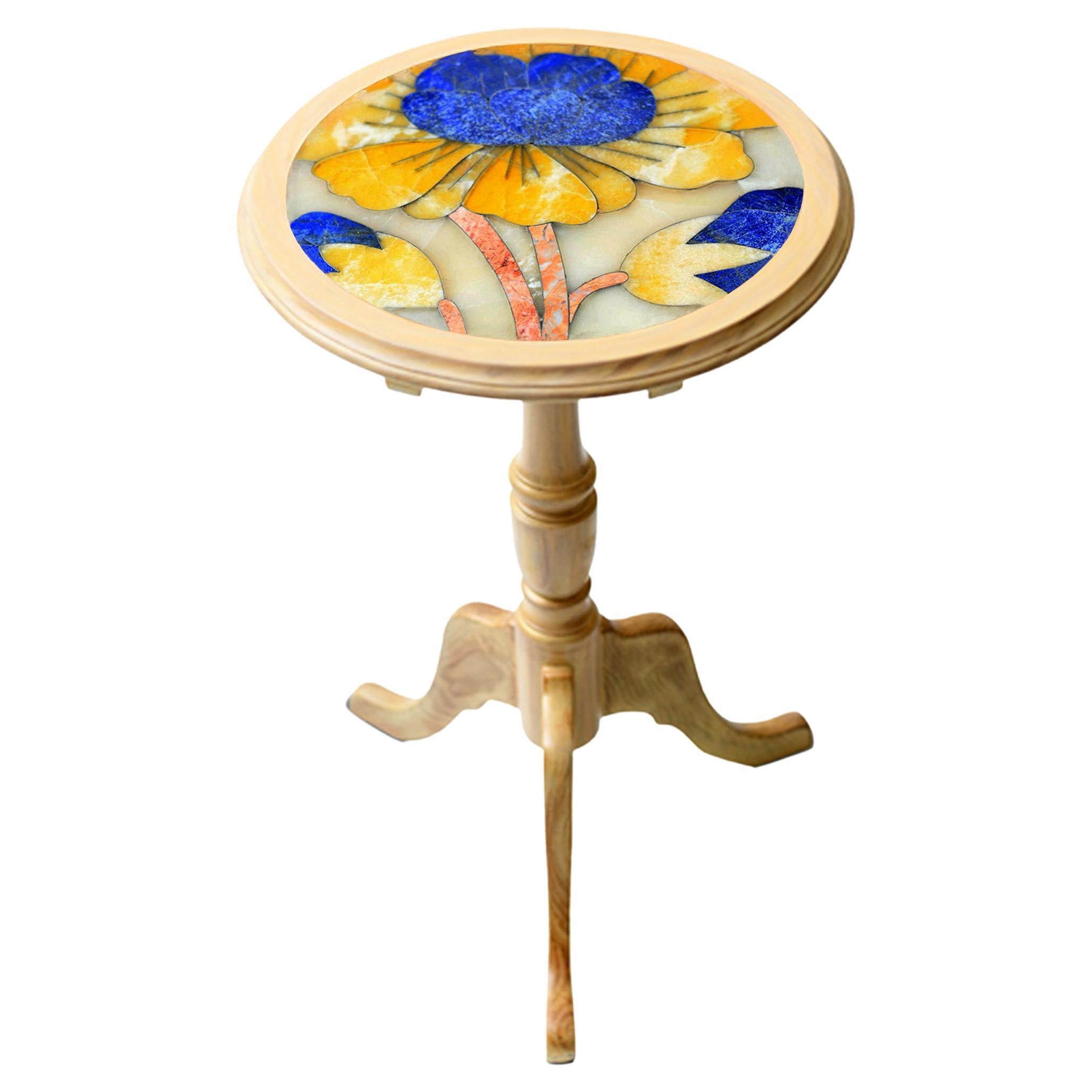 Puvvi Tilt-Top Yellow Side Table by Studio Lel For Sale