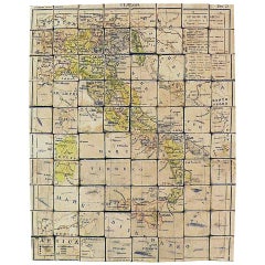 Antique Puzzle Atlas with Maps, Italy, circa 1900