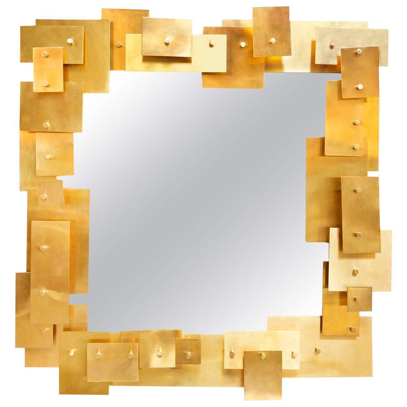 Puzzle Brass Mirror