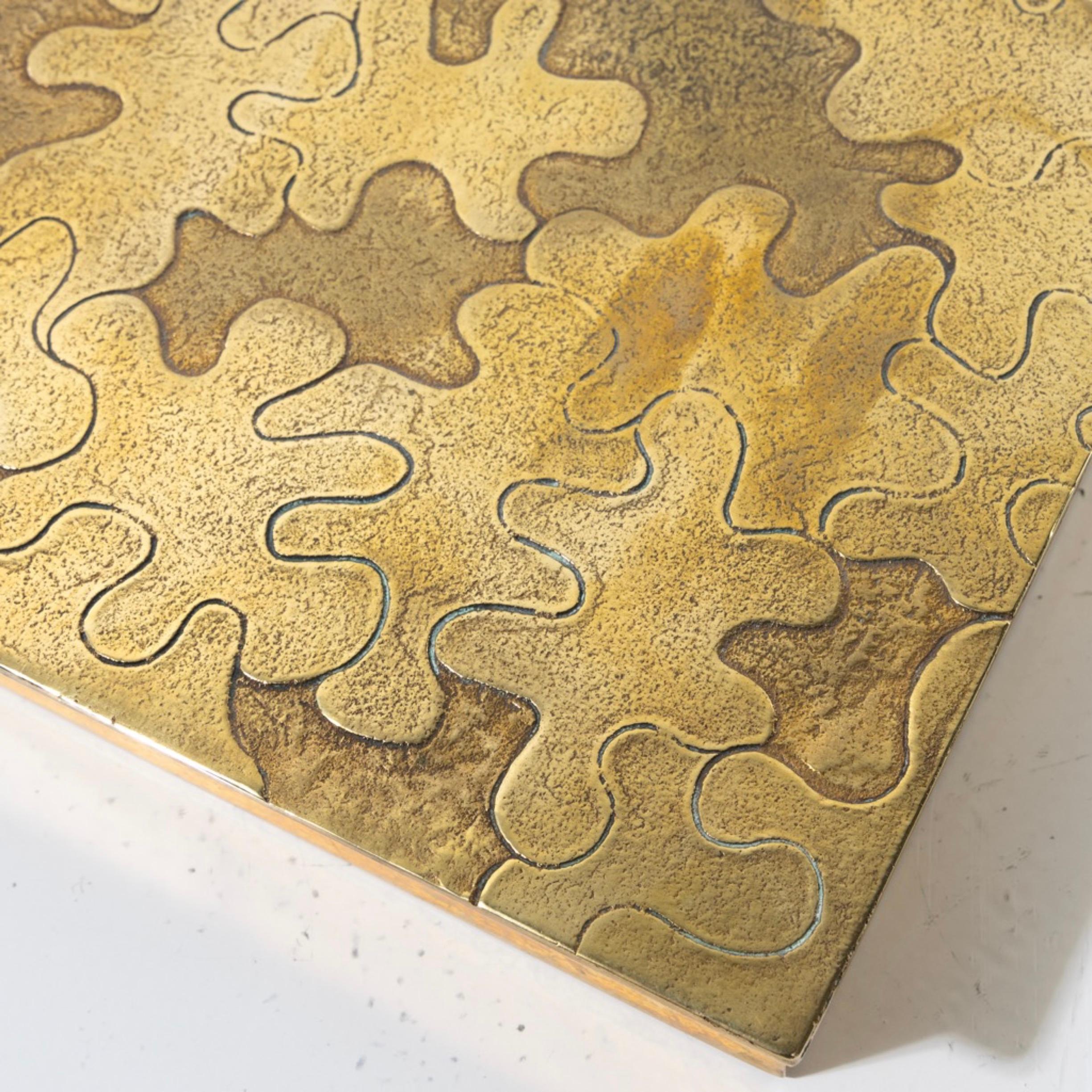 Puzzle von Line Vautrin - Schachtel aus vergoldeter Bronze im Angebot 2