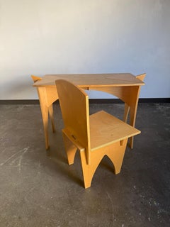 Puzzle Chair and Desk/Table in the manner of David Kawecki. USA, 1990s/2000s