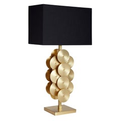 Puzzle Circles Brass Table Lamp