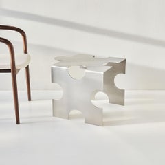 Puzzle Coffee Table in Stainless Steel by Veliento