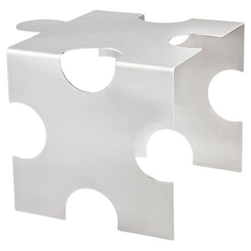 Puzzle Coffee Table in Stainless Steel by Veliento For Sale
