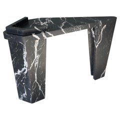 Puzzle Console Table Nero Marquina by Madina Tsarikaeva
