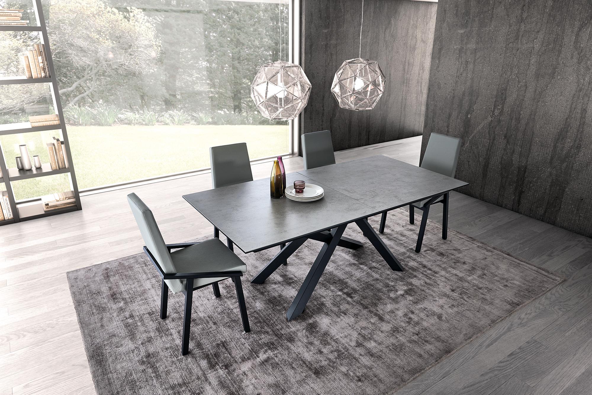 The fixed size of this table is 180cm and goes up 230cm with one extension at the right side.
Puzzle extendable dining table, which is 100% produced in Portugal, Europe, is available in different sizes and shapes: Oval, ellipse, rectangular or