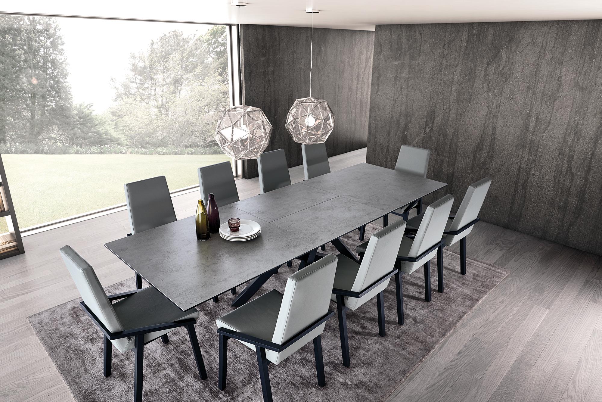 Modern Puzzle Extendable Dining Table For Sale