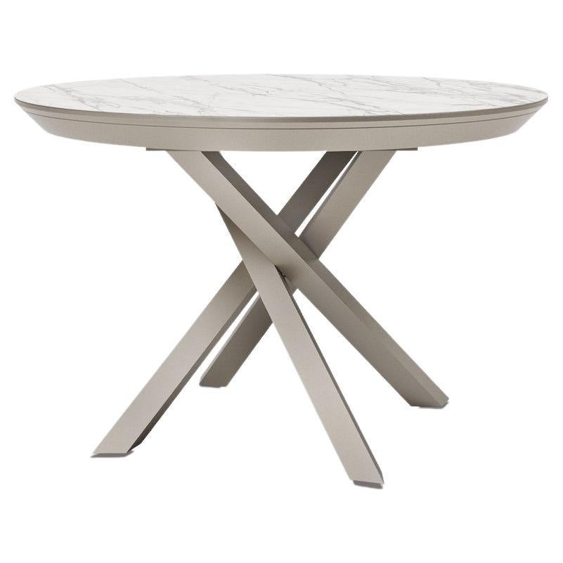 Puzzle Extendable Round Dining Table For Sale