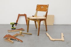 Puzzle-Joint Plywood Chair in the Manner of Piet Hein Eek, Netherlands, 2000s