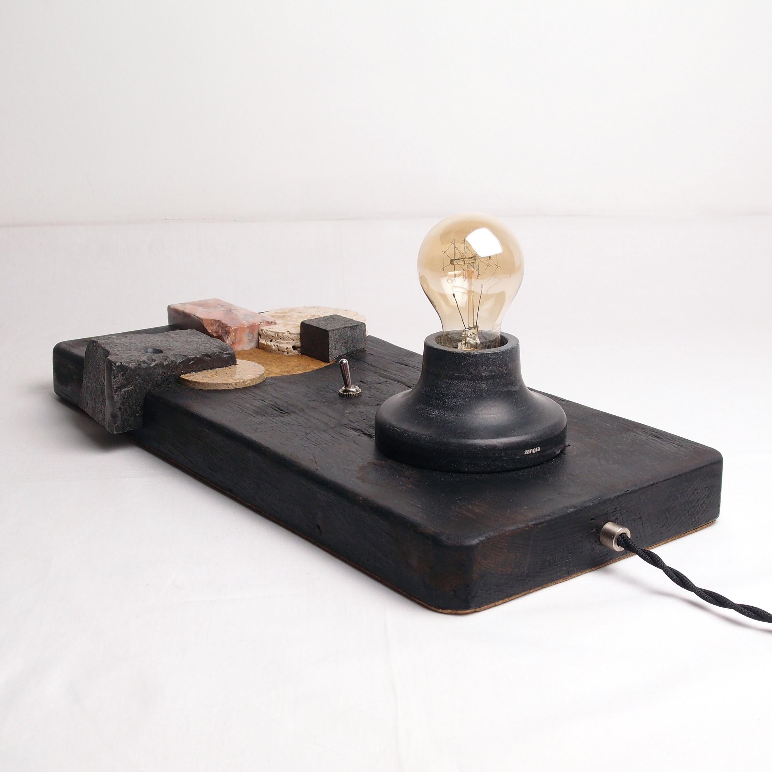 Hungarian Puzzle Table Lamp by Gabor Gobi For Sale