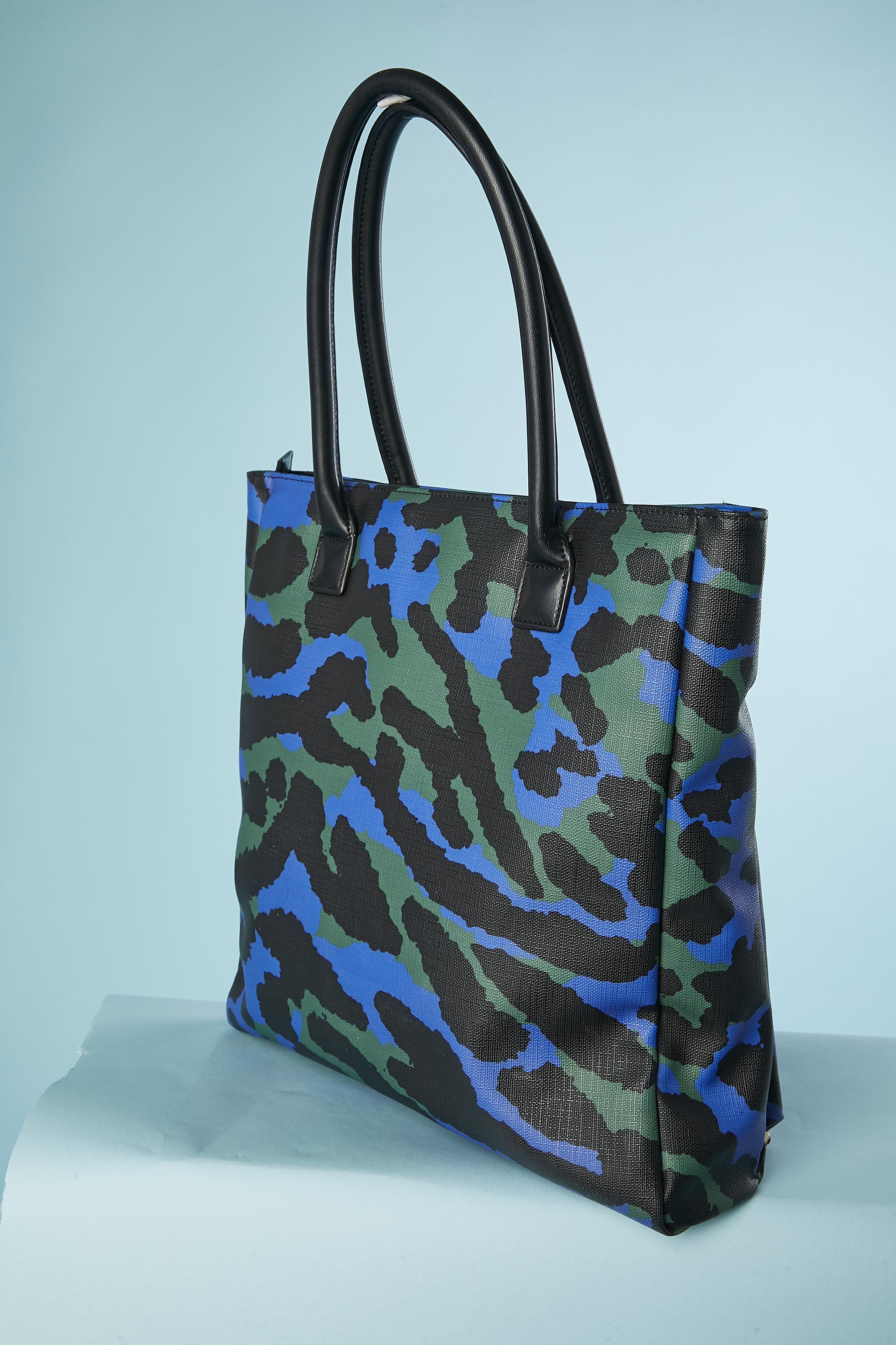 Women's or Men's PVC top handle bag with camouflage print SONIA by Sonia Rykiel  For Sale