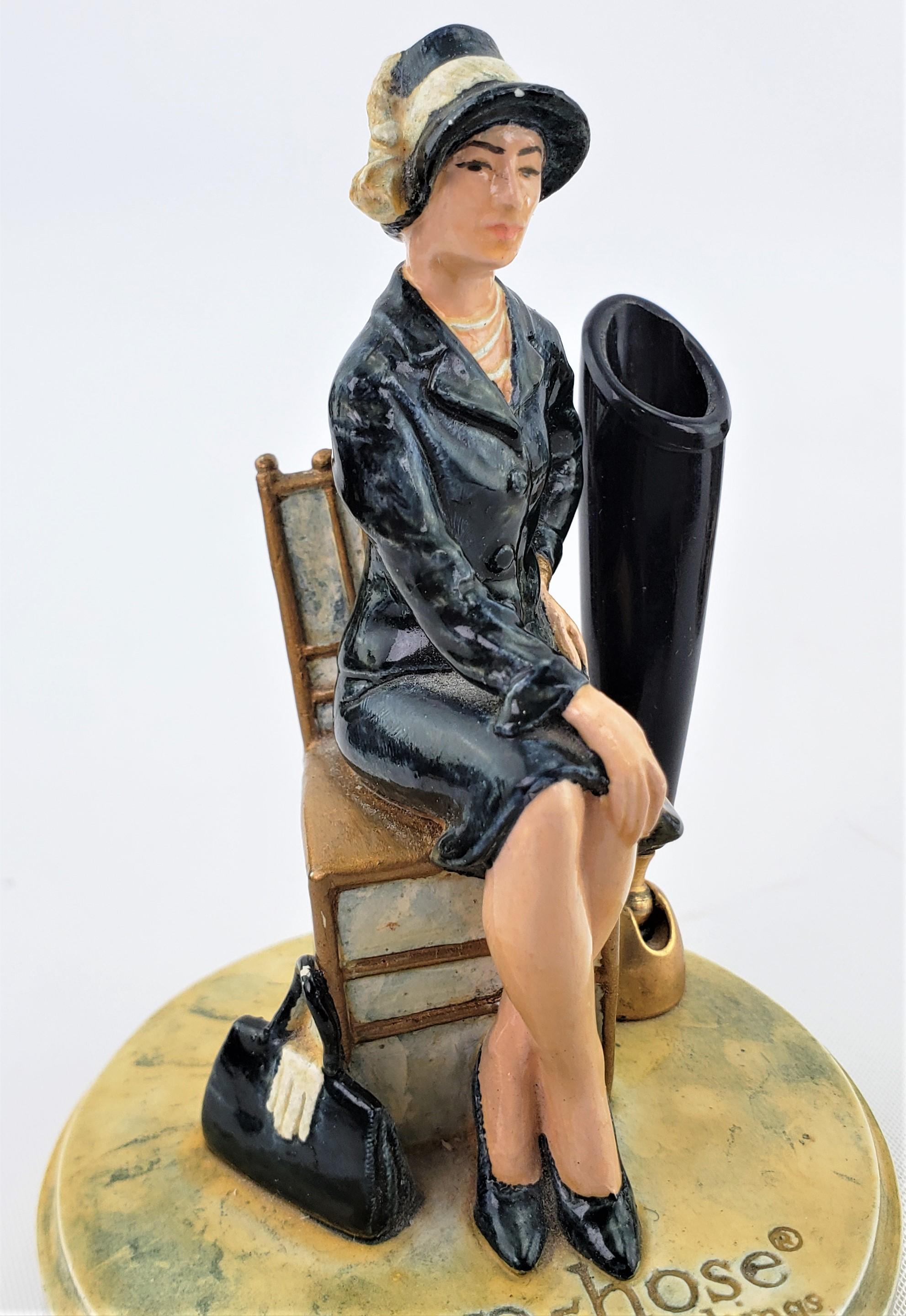 P.W. Baston Supp-Hose Woman's Stockings Advertising Pen Holder Desk Set For Sale 4