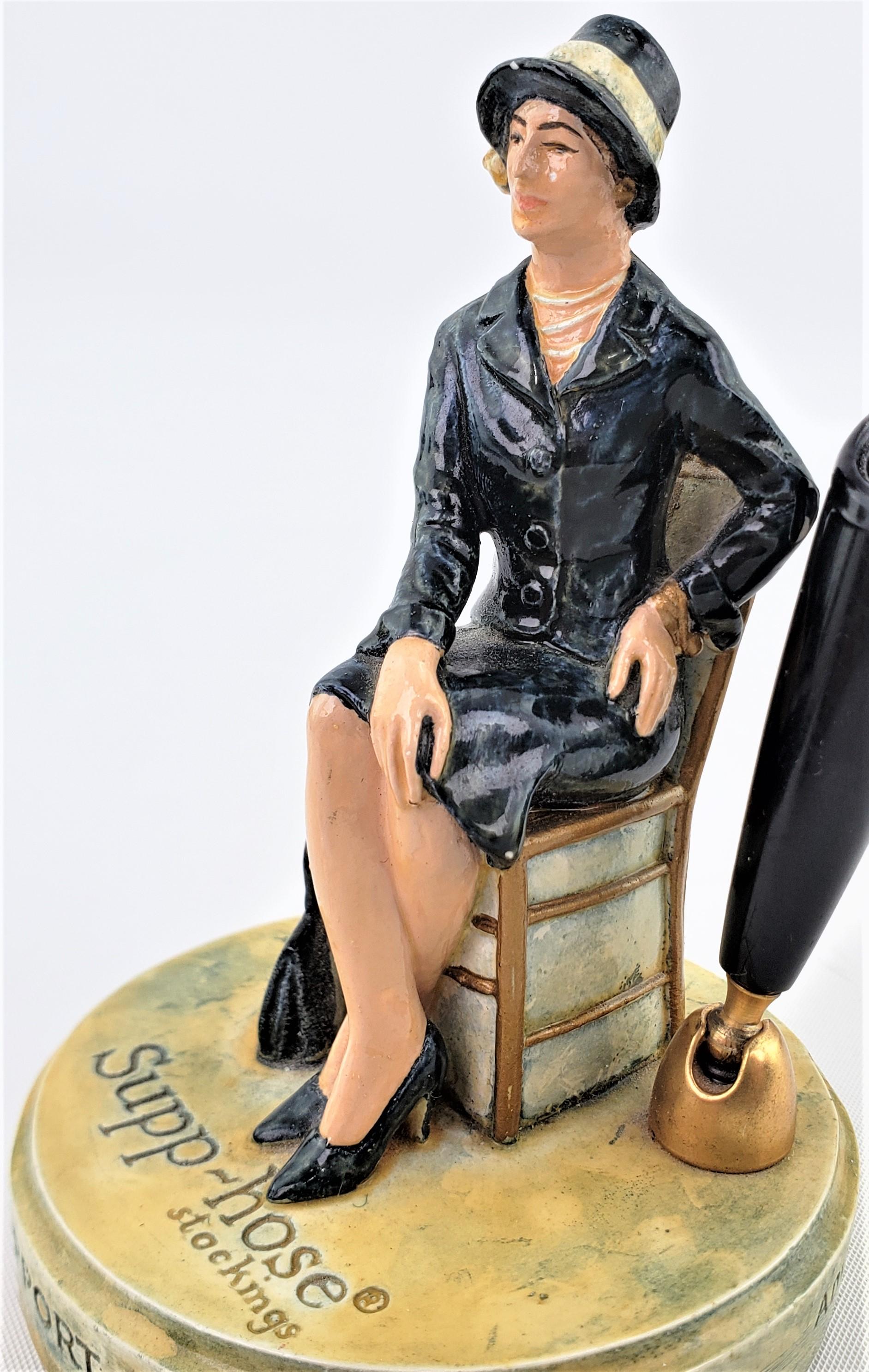 P.W. Baston Supp-Hose Woman's Stockings Advertising Pen Holder Desk Set For Sale 5