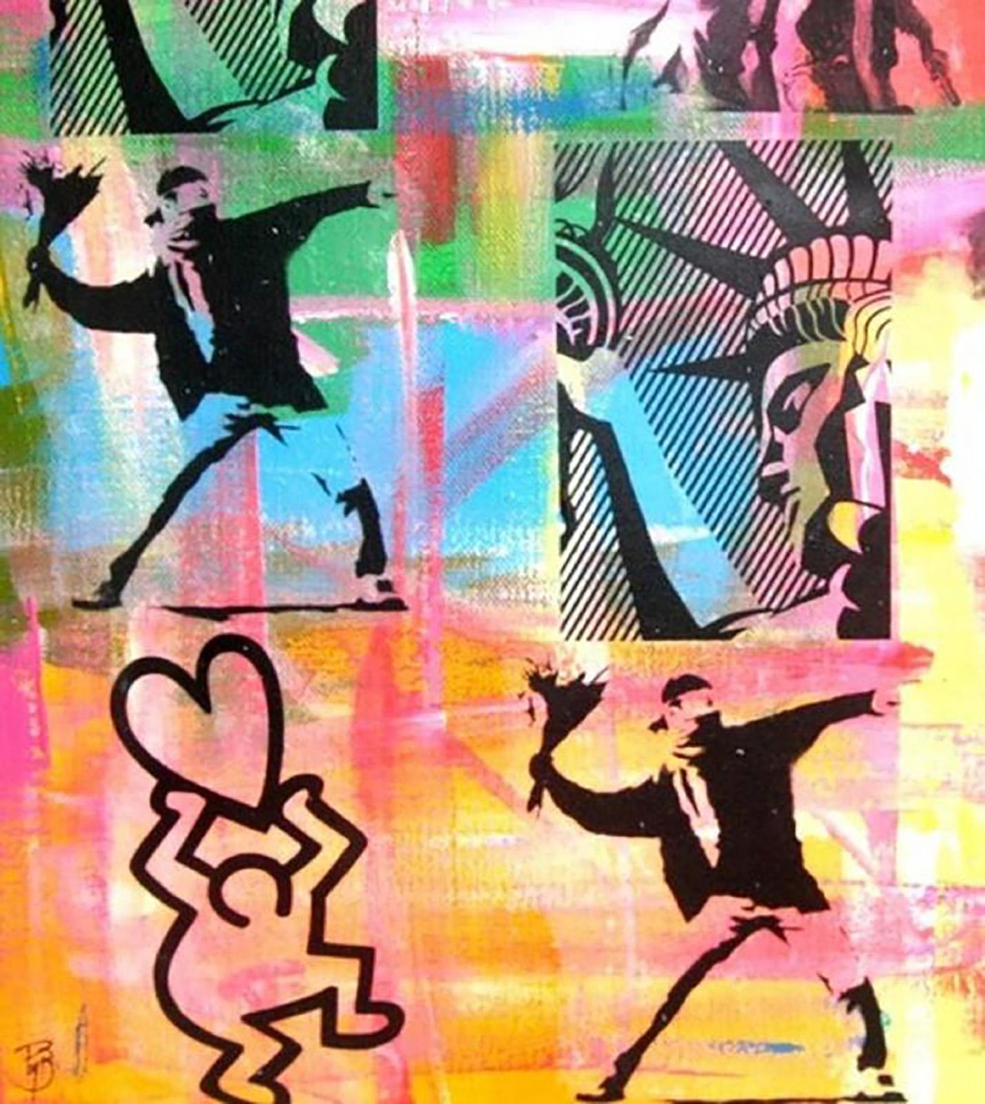 
Pittura acrilica originale e inchiostro su tela sul retro con un certificato dell'artista.
Tela di cotone montata su telaio di legno.
Vernice per il tempo e i raggi UV.
Pronto per essere agganciato.