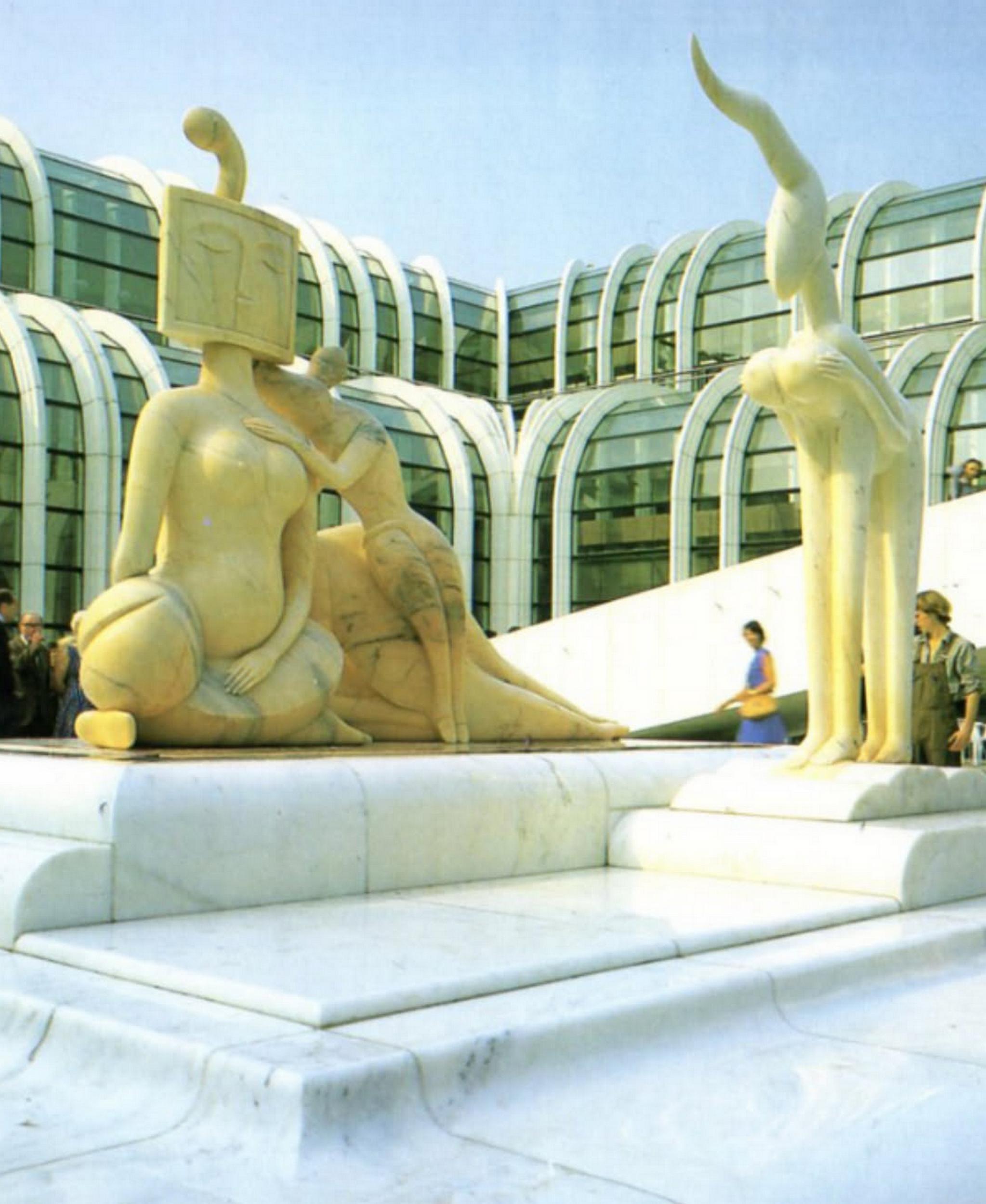 Pyegemalion e Cavalle, gessi preparatori originali, di J.Silva, Francia 1979 in vendita 1