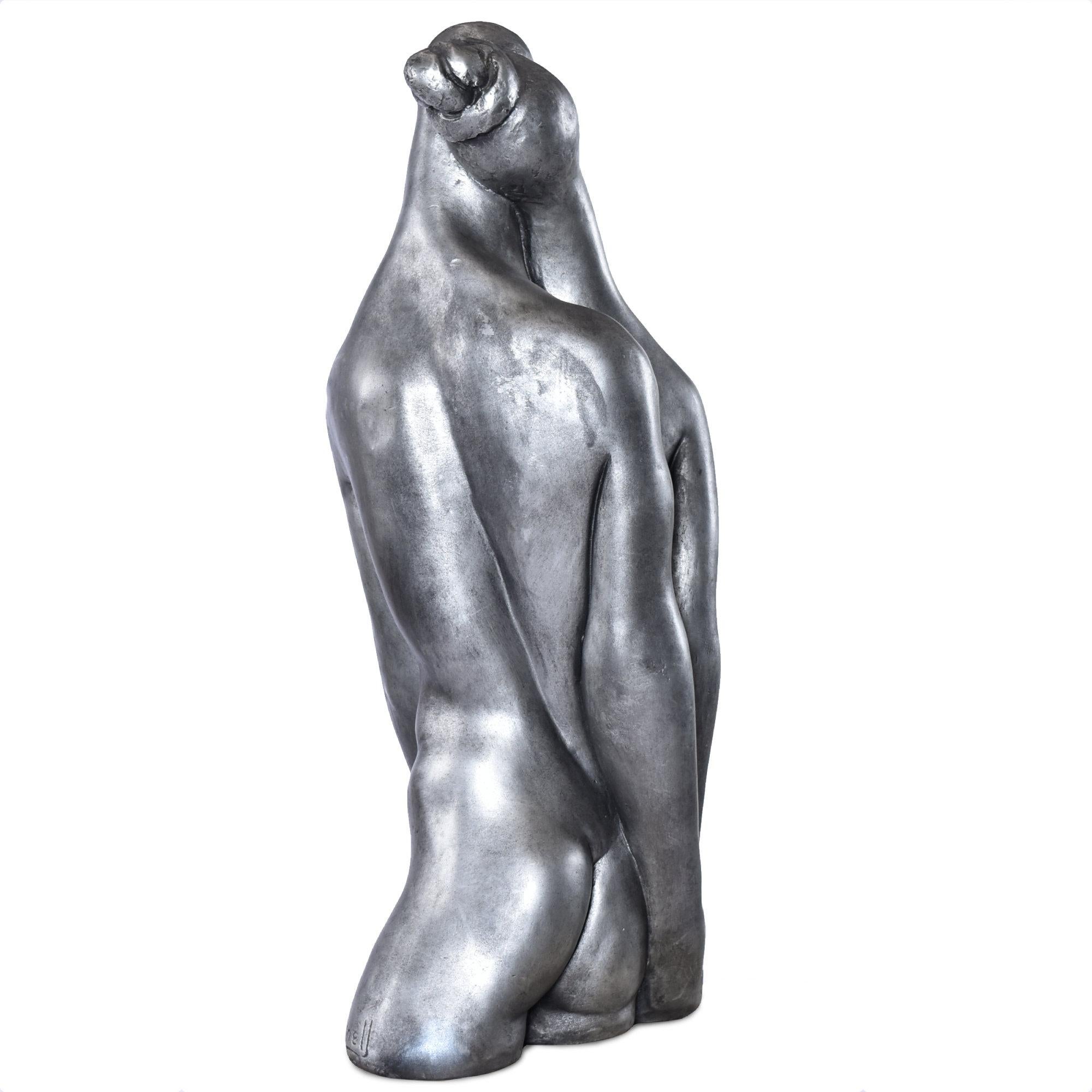 Pygmalion und Galatea Moderne Skulptur des kubanischen Künstlers Manuel Carbonell (Mitte des 20. Jahrhunderts) im Angebot