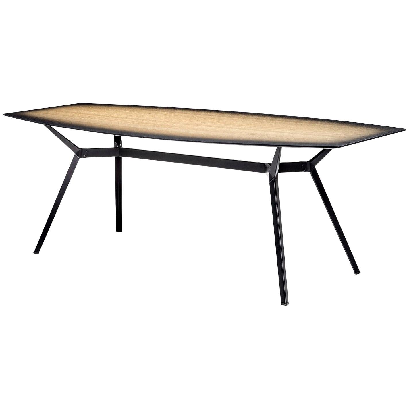 "Pylon Gradient" Rectangular Dining Table in Wood & Steel by Moroso for Diesel For Sale