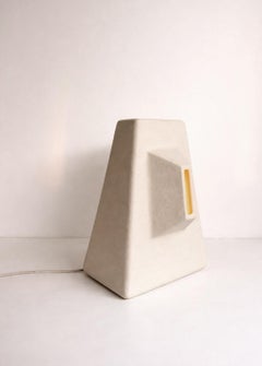 Pyramid Ceramic Lamp by Kalou Dubus, Sculptural Design