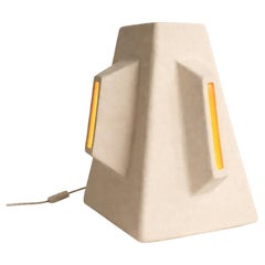 Pyramid Ceramic Lamp by Kalou Dubus, Sculptural Design
