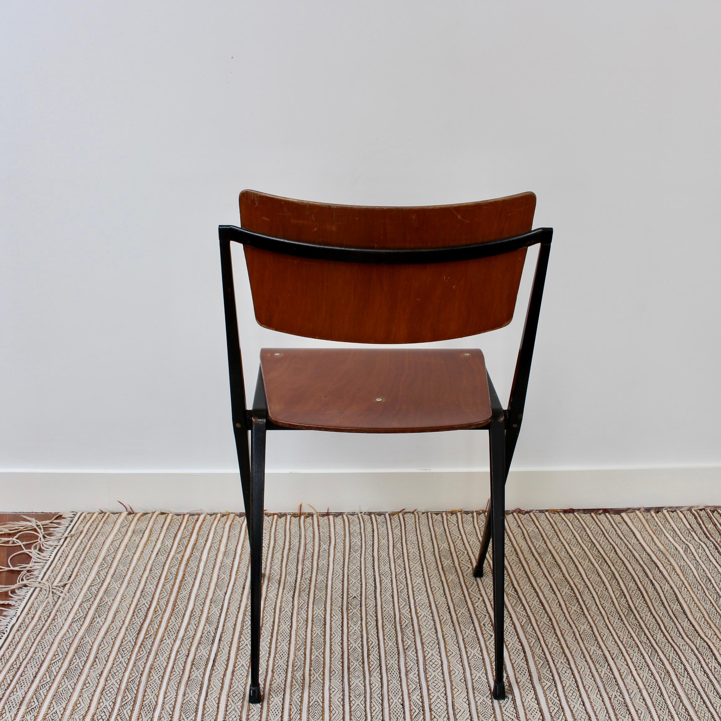 Metal Pyramid Chair by Wim Rietveld '1984' For Sale