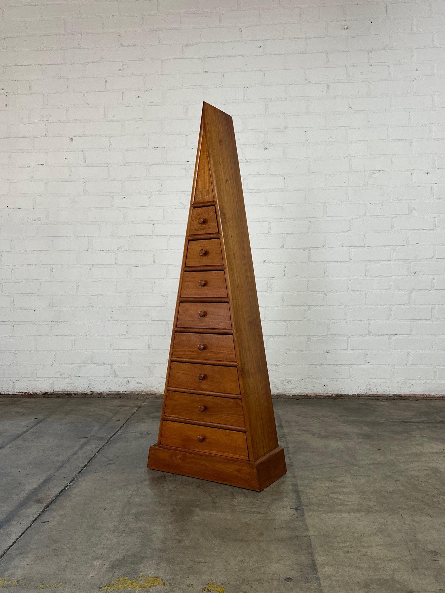 Rustic Pyramid Chest of Drawers For Sale