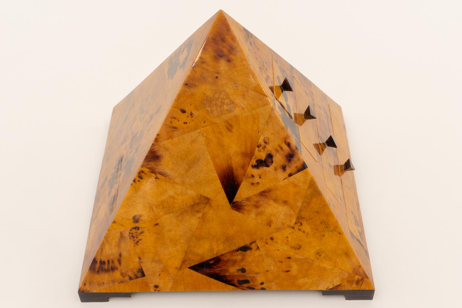 Art Deco Pyramid Form Jewelry Box
