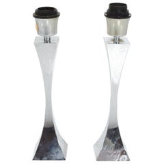 1970s Piramide Chrome Table Lamps by Tonello & Montagna Grillo Italy