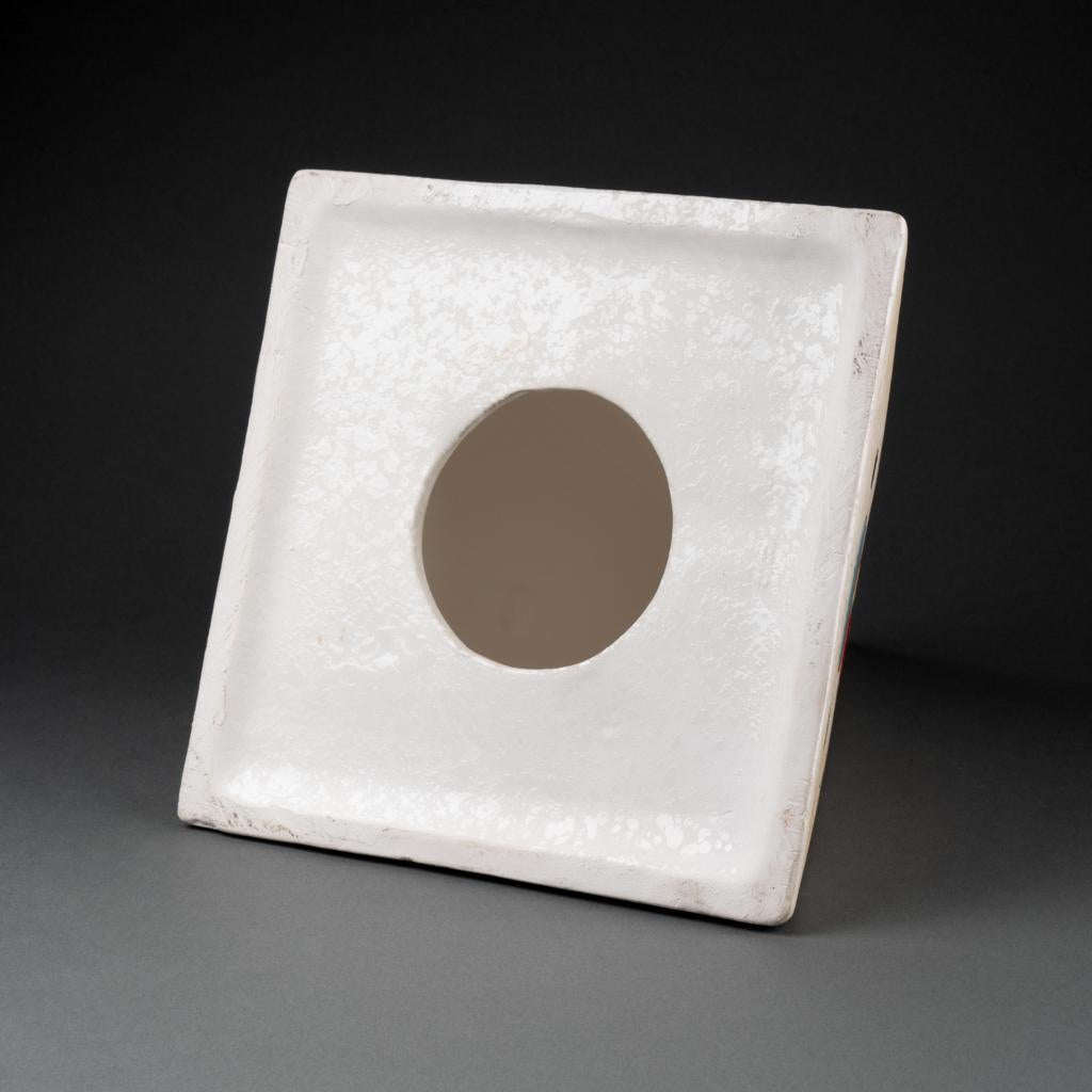 Late 20th Century Pyramid in scarified enameled ceramic with 
