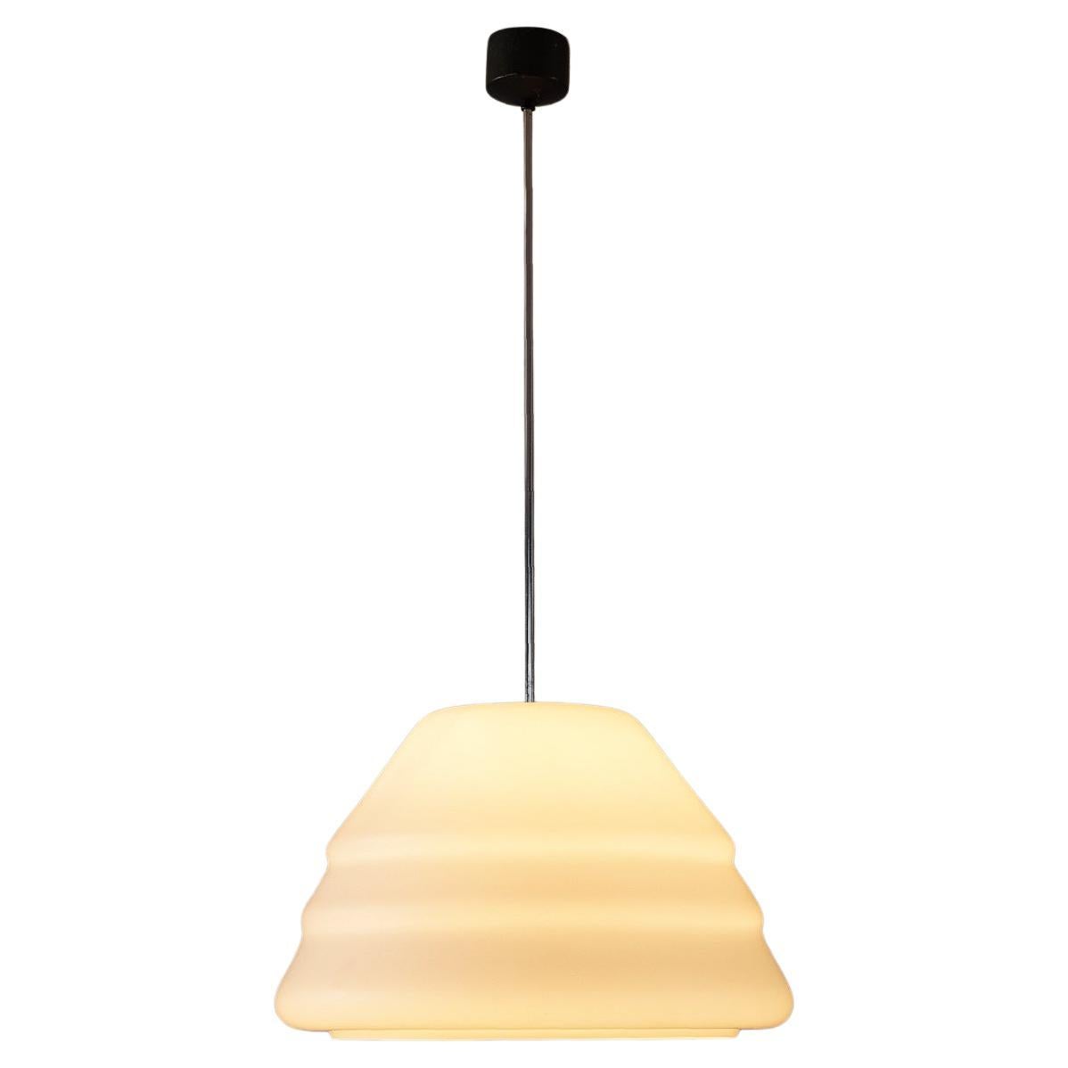 Pyramid Pendant in Opaline Glass  For Sale