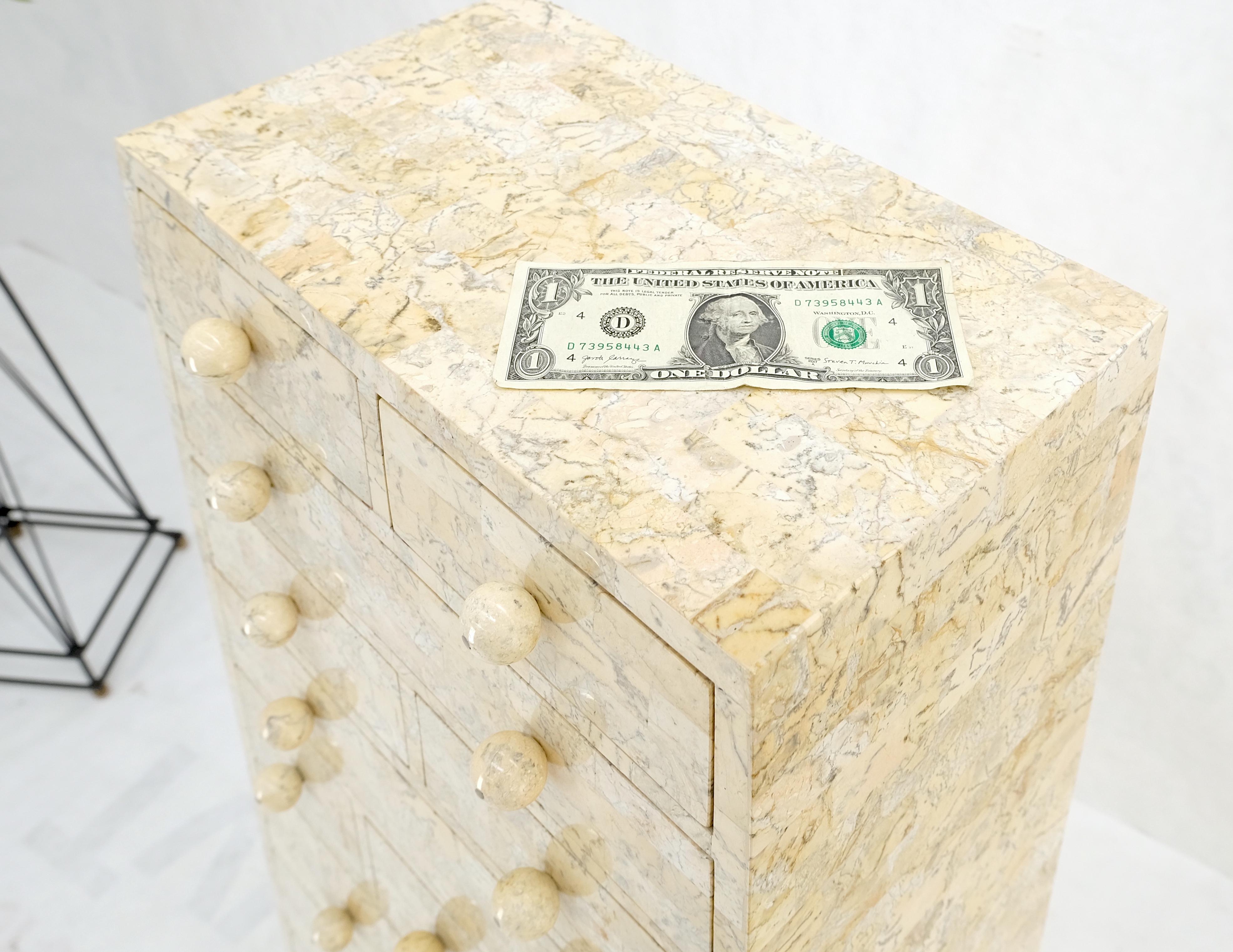 Tirettes à billes en pierre tessellée en forme de pyramide pour commode haute tiroir MINT en vente 7
