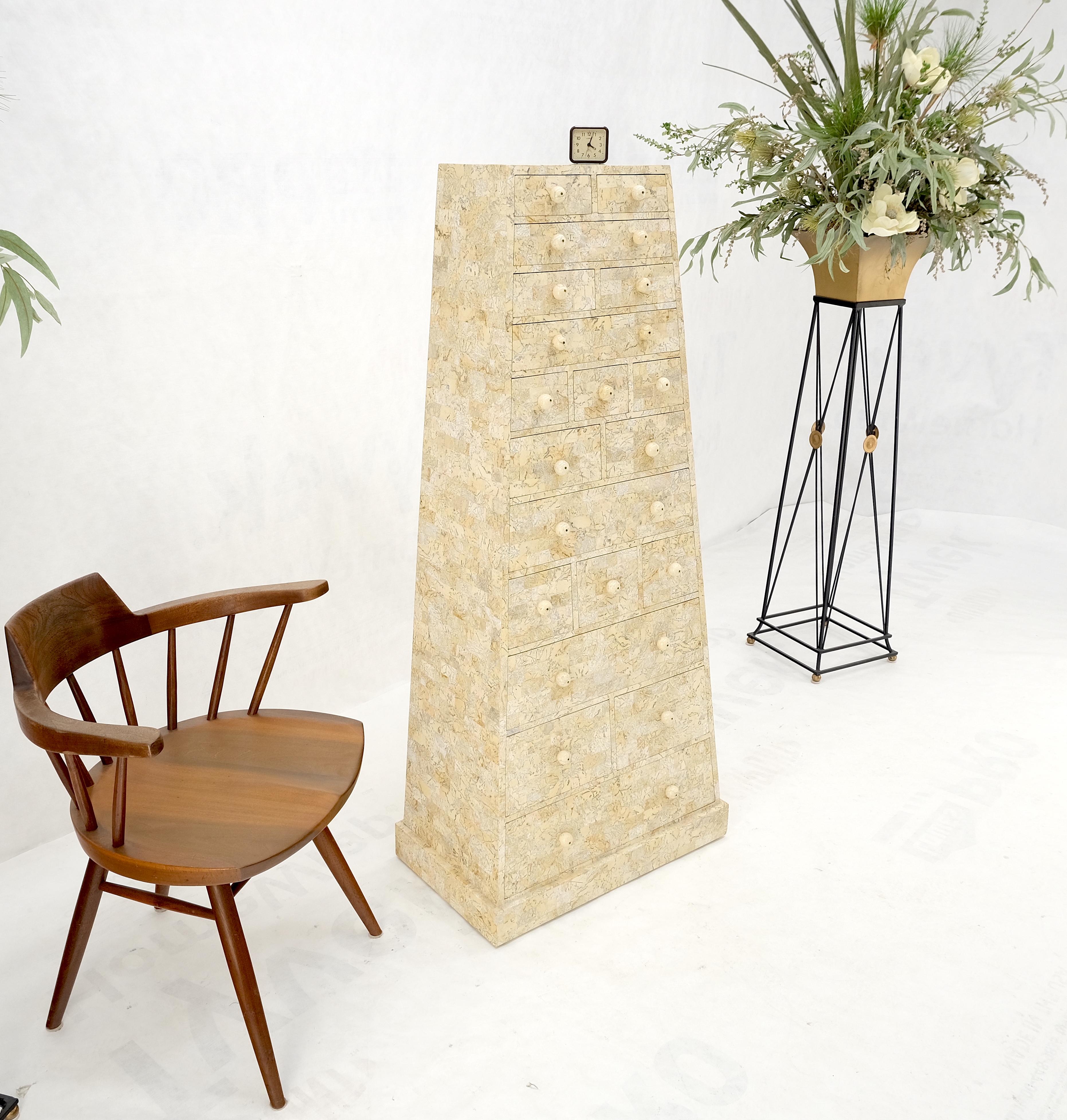Tirettes à billes en pierre tessellée en forme de pyramide pour commode haute tiroir MINT en vente 8