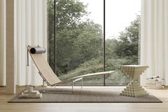 Mesa auxiliar Pirámide Cubista, Raíces Escalonadas, Beige, de Reinier de Jong