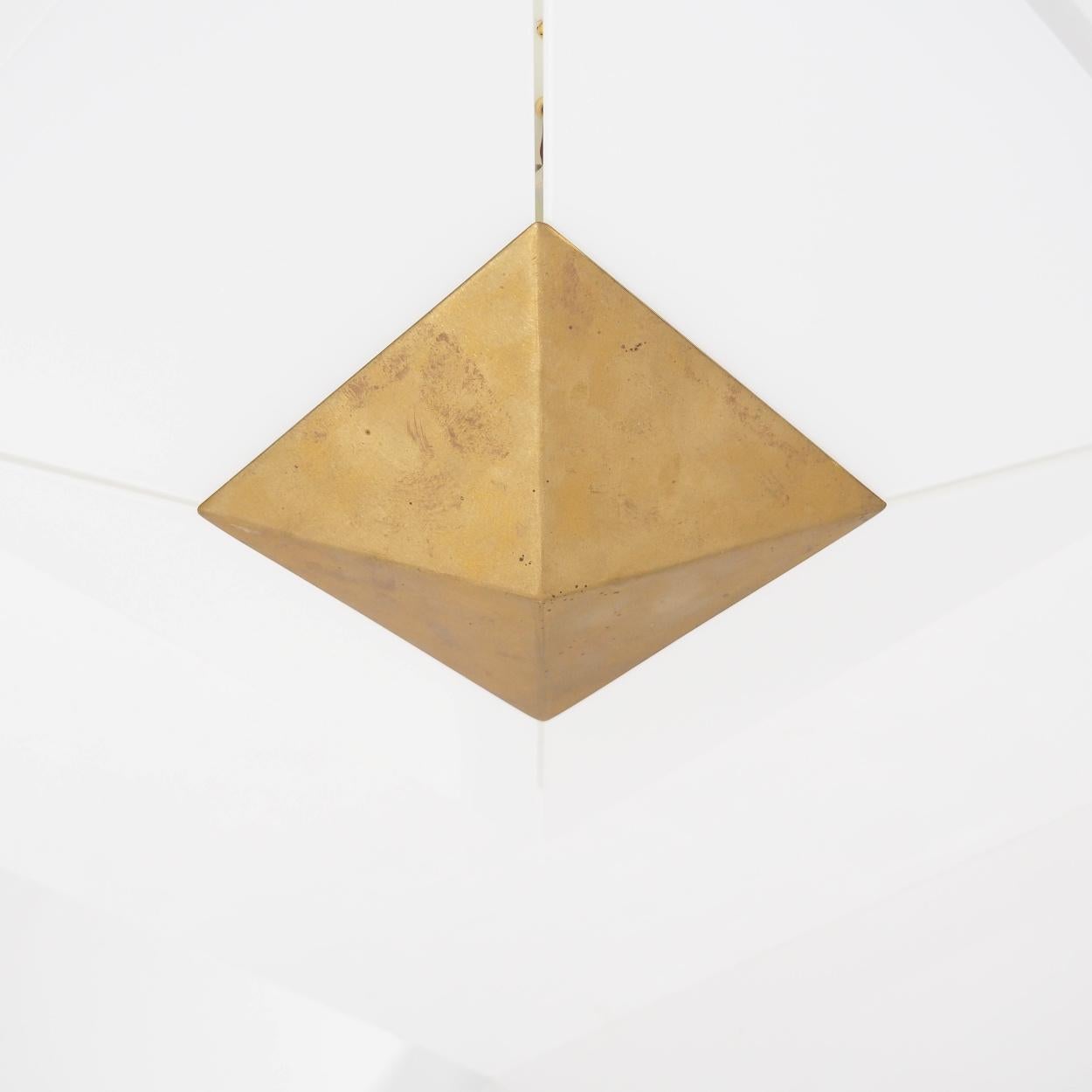 Late 20th Century Pyramid Shaped Flushmount by J.T.Kalmar For Sale