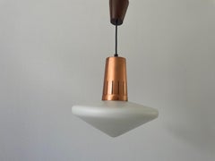 Pyramid-shaped Glass Ceiling Lamp, 1960s, Germany