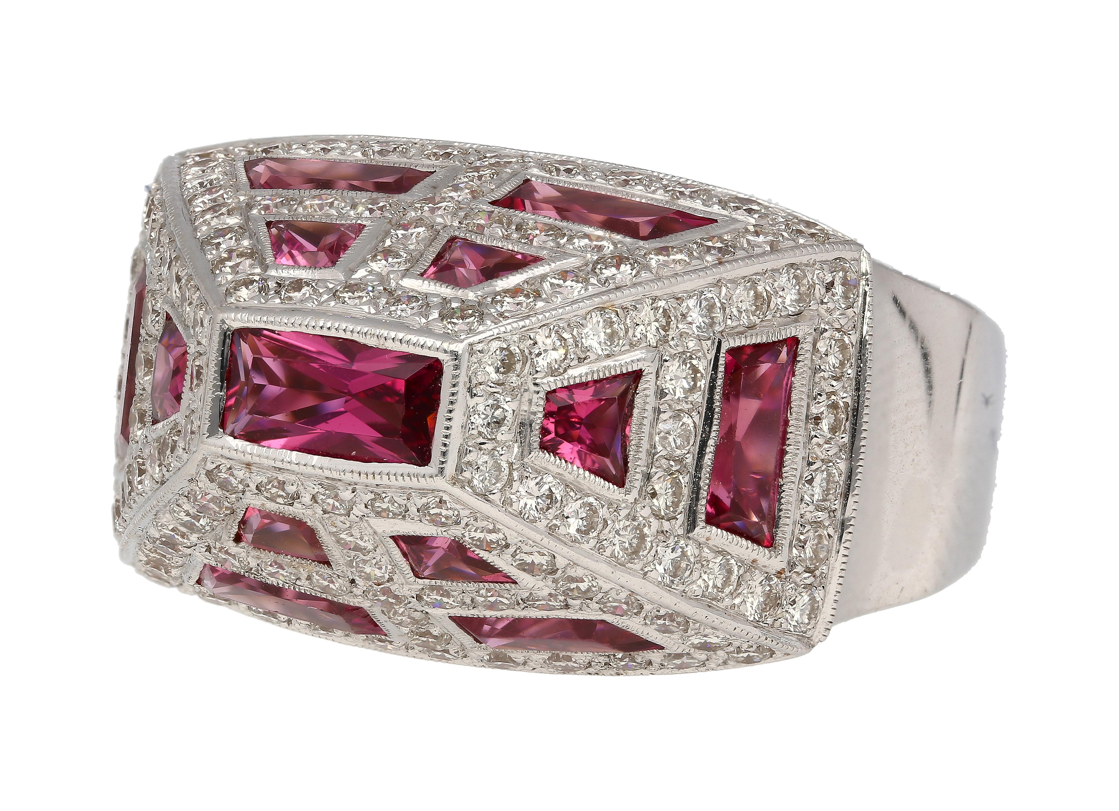 mens pink diamond ring