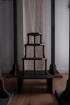 Pyramid Shelving Unit, Stained Birch Wood by Mun Hau Production
