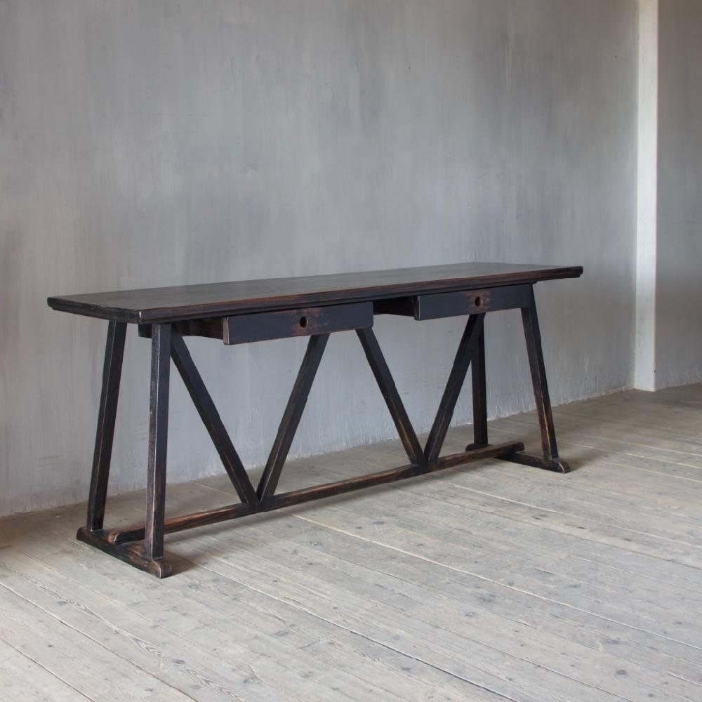 A geometrically constructed table (or desk) informed by early Egyptian lines and country vernacular.
Made to measure in every way, we work with you to choose the perfect material, configuration and finish for your piece, while retaining the