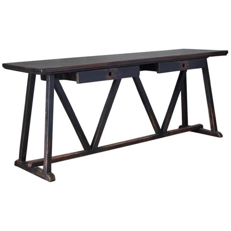 Pyramid Table, a Geometrically Constructed Timber Table For Sale