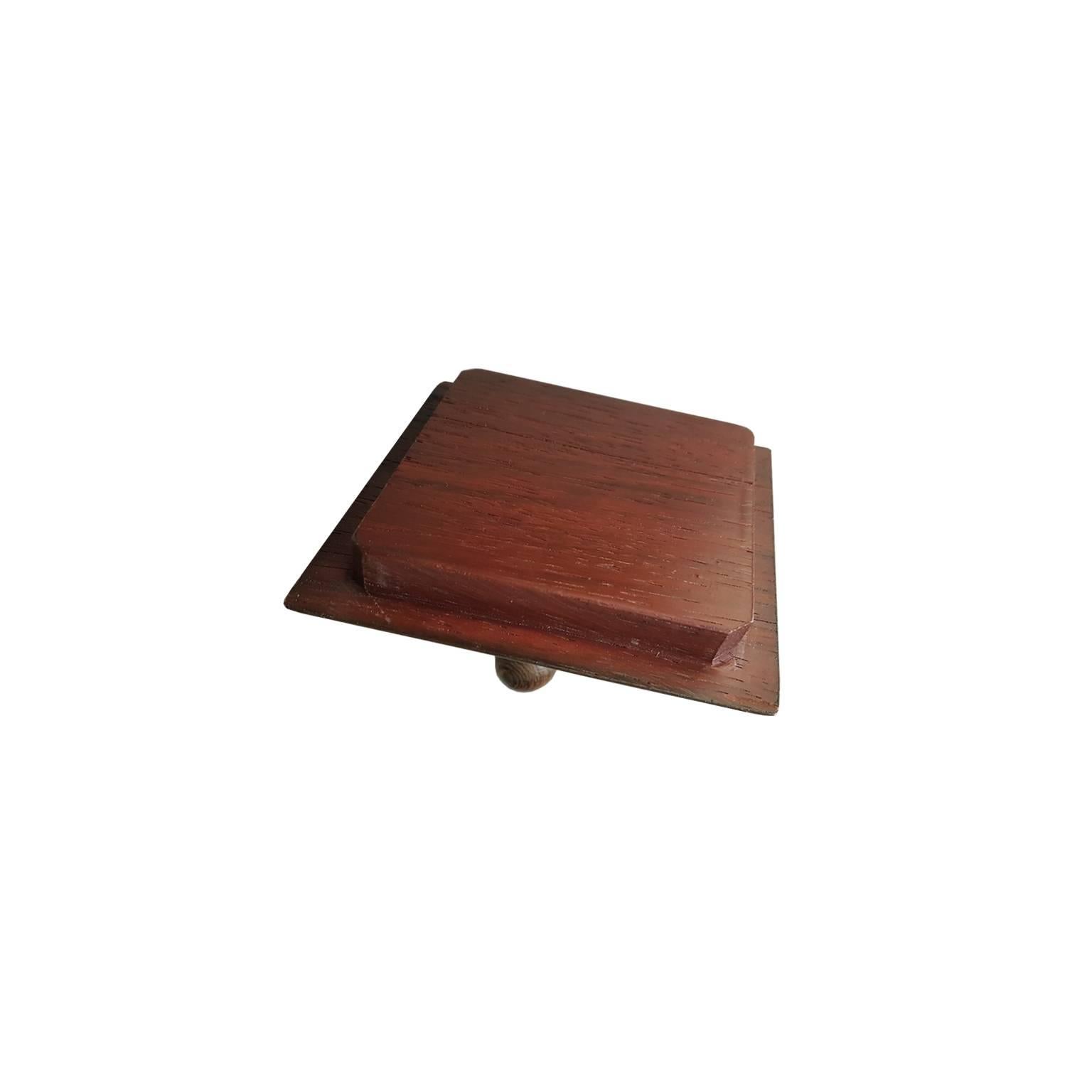 Scandinavian Natural Maple and Wengè Wood Pyramidal Box, Late 20th Century, 1980 In Excellent Condition In Mornico al Serio ( BG), Lombardia