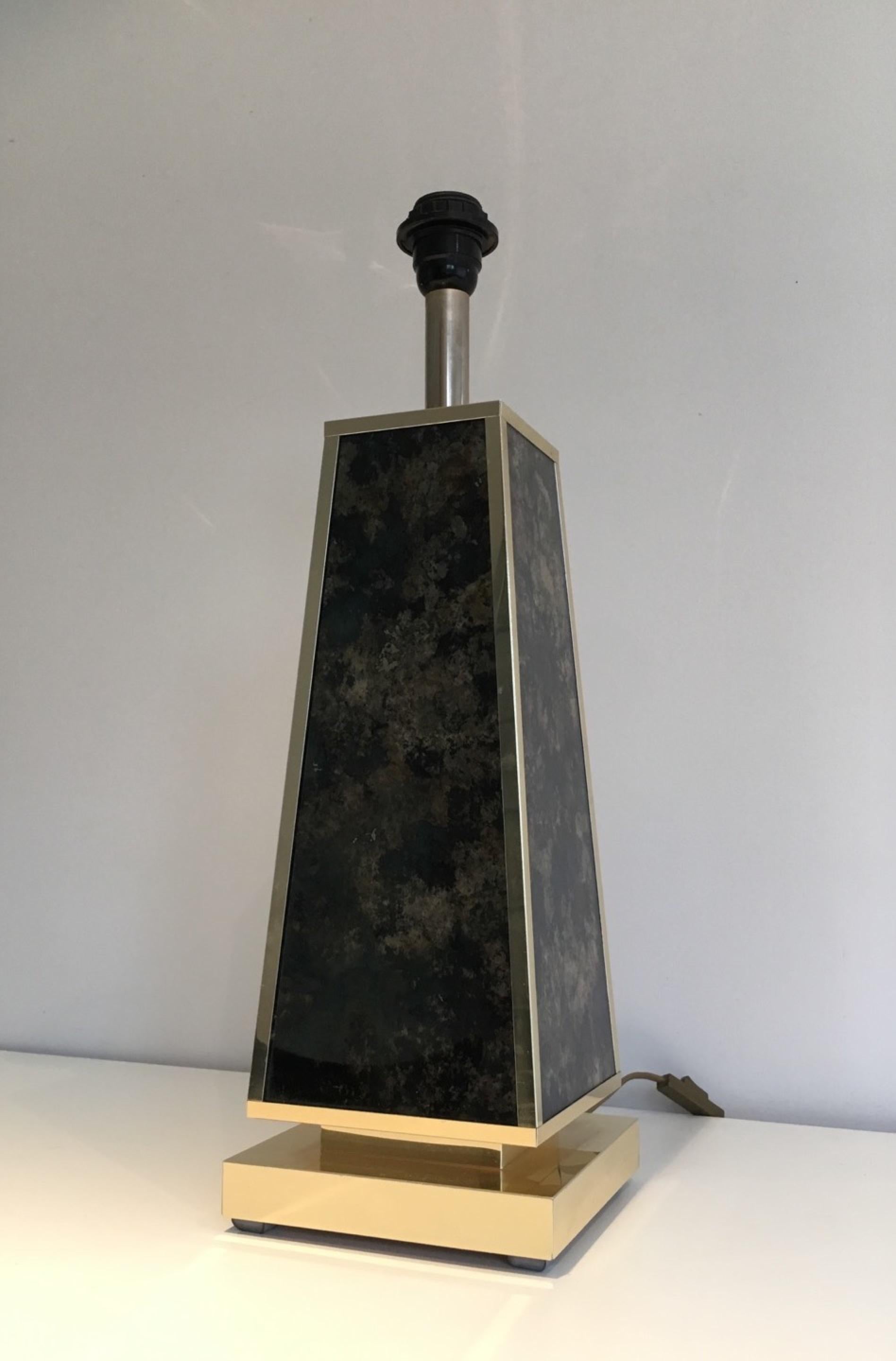 Metal Pyramidal Lamp, circa 1970