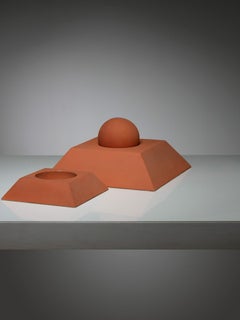 Pyramidal Modular Terracotta Sculpture, Italy, 1970s