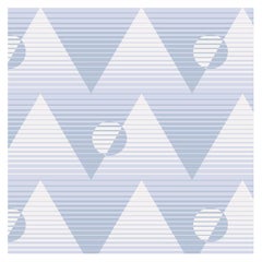 Pyramide du Soleil Designer Wallpaper in Aquifer 'Pale Blue and Periwinkle'