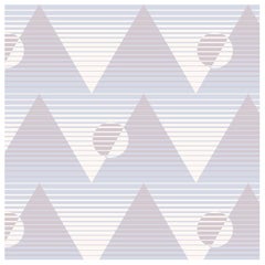 Pyramide du Soleil Designer-Tapete in Juno „Dusty Mauve, Blau und Blush“