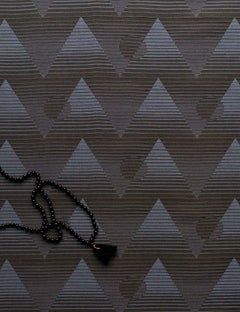Pyramide du Soleil Woven Commercial Grade Fabric in Dorado, Black and Navy