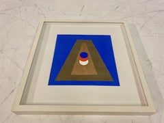 Pyramide Im Blau" Collage y Gouache de Italo Valenti