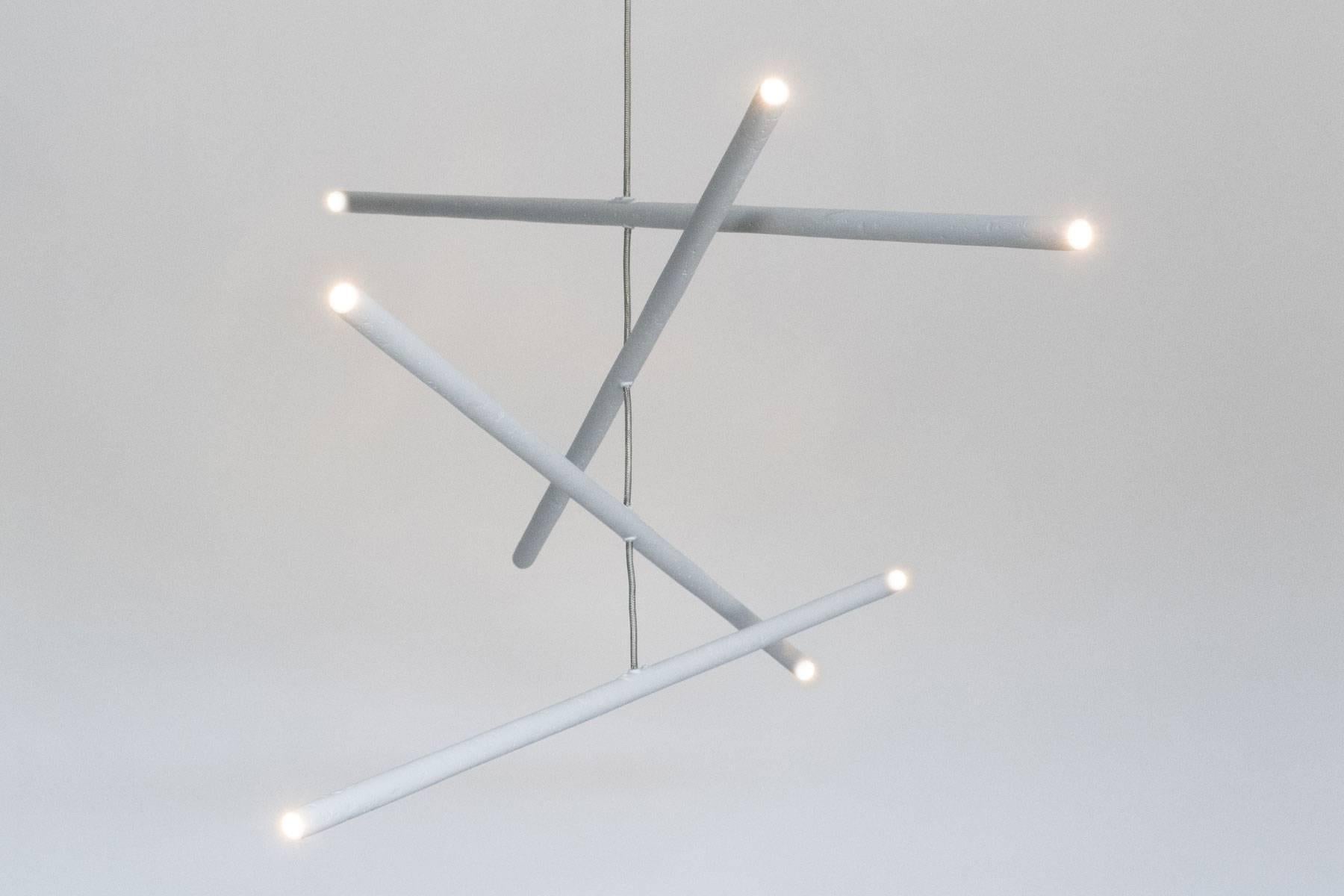 Modern Pyramides Chandelier by Bourgeois Boheme Atelier For Sale