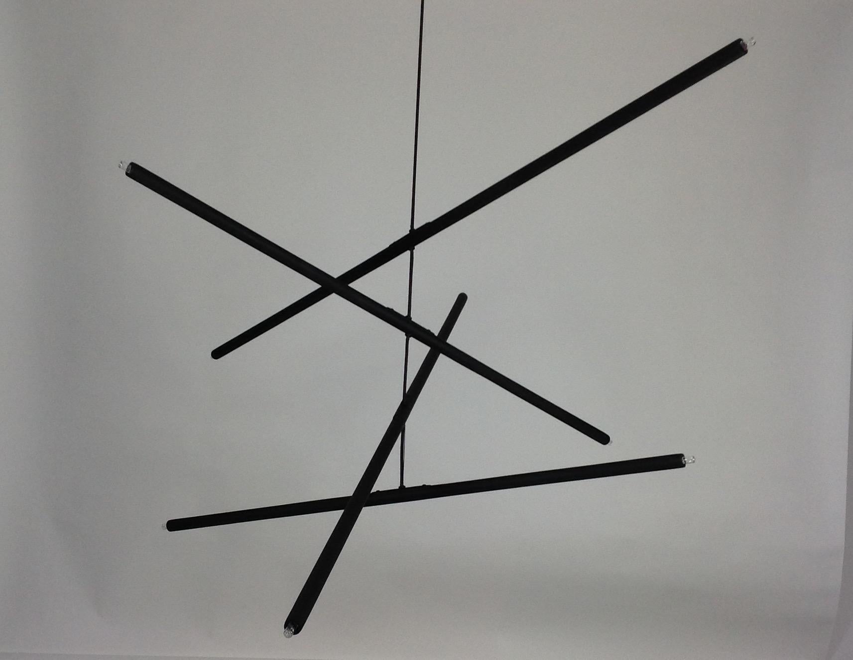Acciaio Lampadario Pyramides 