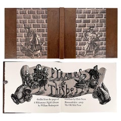 Pyramus 
Thisbe ; du Songe d
une nuit d
été, gravures sur bois de Chris Nurse